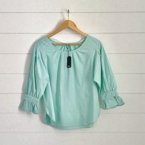 KENSIE JEANS Green Stripe Blouse M